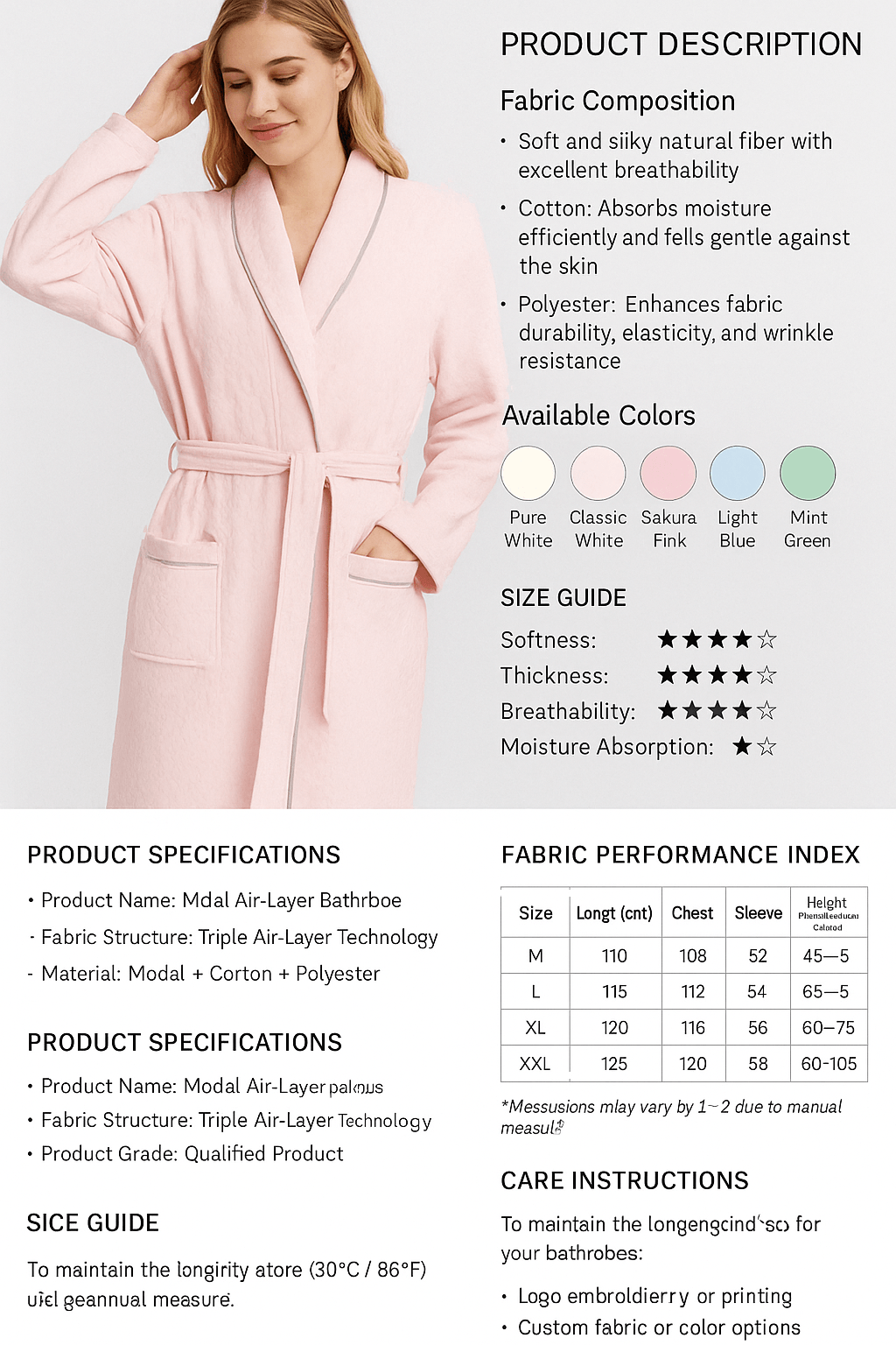 Luxury Spa Kimono Bathrobe Women